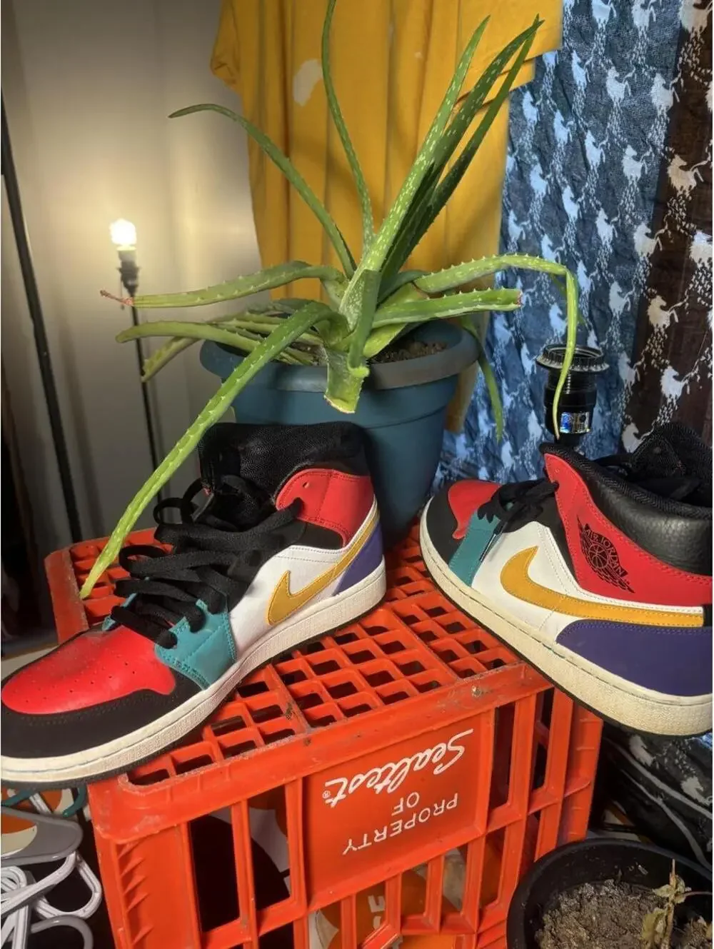 Jordan Men's Multi and Red Trainer